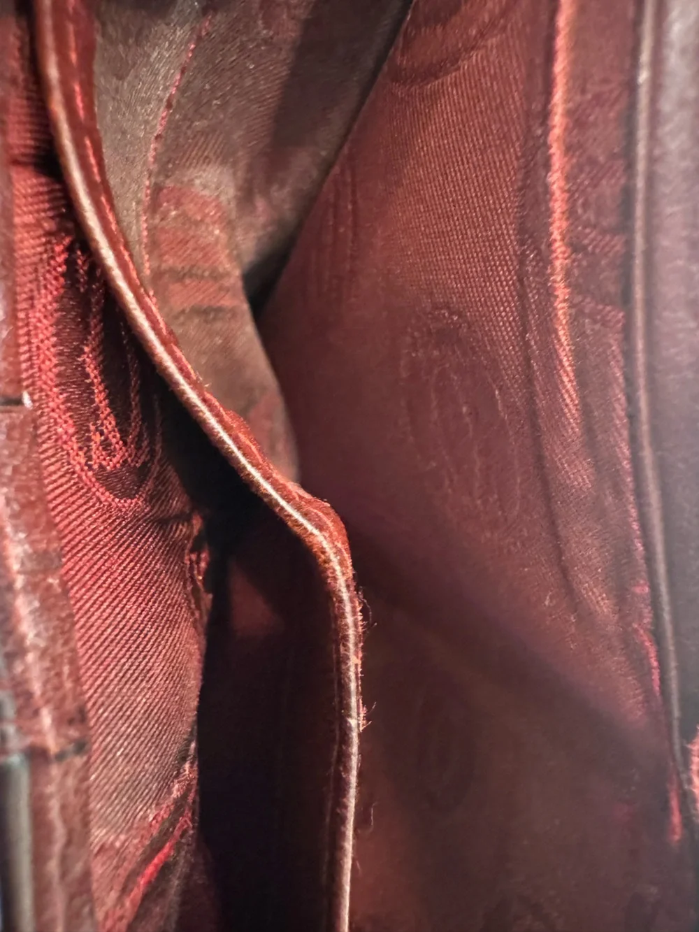 TWO!!! Cartier Men's Bifold Wallets in Burgundy with Gold Corner Accents